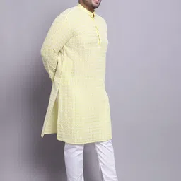 SOJANYA PLUS Ethnic Motifs Embroidered Pure Cotton Kurta With Churidar & Nehru Jacket-15