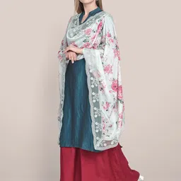 Dupatta Bazaar Printed Dupatta with Thread Work image 5