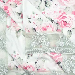 Dupatta Bazaar Printed Dupatta with Thread Work image 3