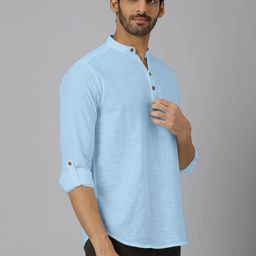 Fifth U Men Turquoise Blue Kurta-picture-55