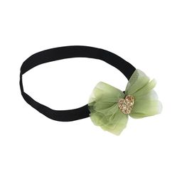 Aye Candy Girls Green & Black Embellished Bow Hairband-49