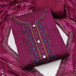 KALINI Embroidered Unstitched Dress Material-image-87