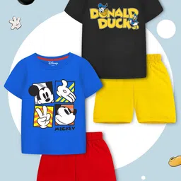 Disney By Miss and Chief Boys Pack Of 2 Mickey & Friends Printed T-shirt & Shorts-32