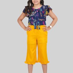 BEING NAUGHTY Girls V-Neck Printed Top With Capris-image-62