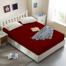 coirfit Jena (78x72) Cotton Waterproof King Size Protector In Maroon Colour-picture-47