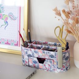 The Wishing Chair Grey & Pink Printed Desk Organiser-image-30