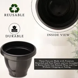 Kuber Industries Pack Of 4 Red & Black Planters image 4