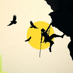 LANSTICK Black & Yellow Printed Women Hardwork Wall Sticker-image-88
