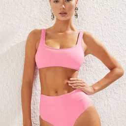 Trendyol Women Square Neck Swim Bikini Set-image-8