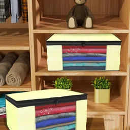 Kuber Industries Cream-Coloured Set of 4 Regular Drawer Organiser Organisers image 2
