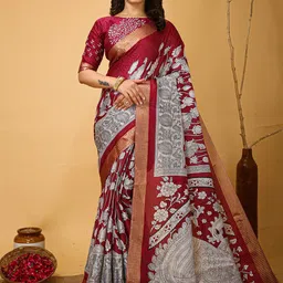 LeeliPeeri Designer Floral Zari Saree-picture-48