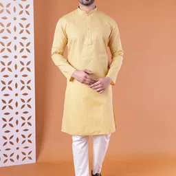 AURIK Men Striped Regular Pure Cotton Kurta with Pyjamas-picture-9