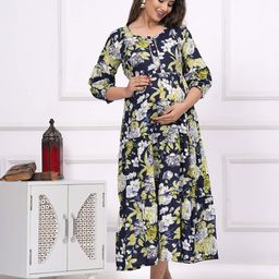 BAESD Floral Print Maternity Maxi Dress-picture-48