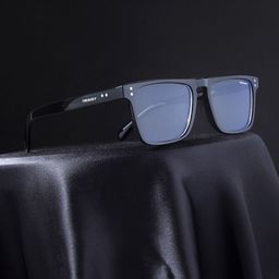 RESIST EYEWEAR Unisex Square Sunglasses with UV Protected Lens CALEB BLACK CLEAR 2-38