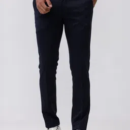 Basics Men Relaxed Straight Leg Tapered Fit Trousers-image-92