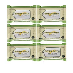 easybath Set Of 6 Wet Wipes Moisturizing Microwaveable Bed Bath Towels - 10 Pulls Each-13