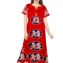 AAKARSHANA CREATION Women Printed Cotton Nightdress-picture-41