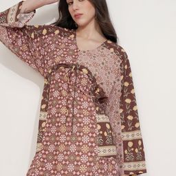 ESPYR By Tokyo Talkies Women Floral Print Bell Sleeve Maxi Dress-image-82