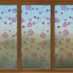 INDIAN ROYALS Green & Pink Flower Printed Self-Adhesive & Durable Window Sticker-image-23