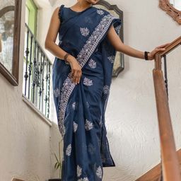 Anouk Rustic Floral Kutchi Embroidery Saree-picture-43