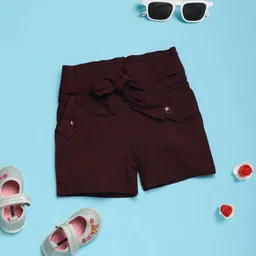 V-Mart Girls Solid Regular Fit Mid-Rise Cotton Shorts-image-65