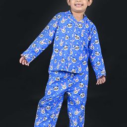Nature Nook Boys Conversational Printed Shirt Collar Pure Cotton Shirt With Pyjamas-image-23