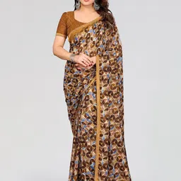 Moda Rapido Floral Printed Georgette Saree With Blouse Piece-picture-21