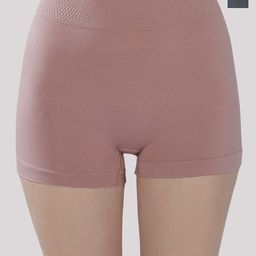PLUMBURY Women Pack Of 2 Seamless Boy Shorts Panty Briefs PL-B/SPANTY-C005-DGR/PEACH-M-image-12