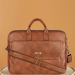 LOREM Men Textured Laptop Bag-58