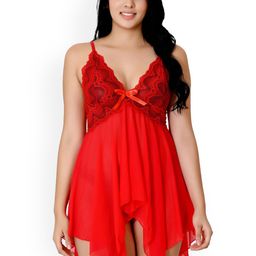 Fihana Women Net Printed Baby Doll-picture-14