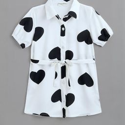 Hopscotch Girls Viscose Rayon Shirt Dresses-picture-6
