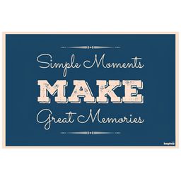 Inephos Blue & Beige Typography Printed Wall Poster-32