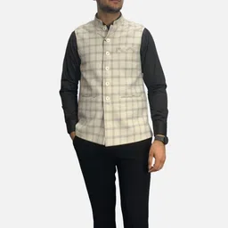 GARGIAN Master Cut Men White Wool Jackets-picture-1