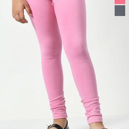 KAYU Girls Cotton Pack Of 3 Ankle-Length Leggings-image-84