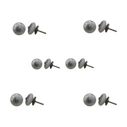 Indianshelf 6-Pcs Cream-Color Glossy Ceramic Knobs-17