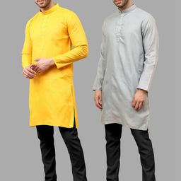 VS MALL Men Cotton Blend Kurta Sets-picture-27