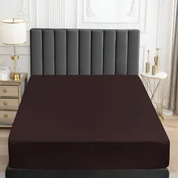 RRC Coffee Brown Terry Water Resistant Mattress Protector-picture-15