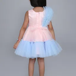 MANY FROCKS & Colourblocked Net Fit & Flare Dress image 5