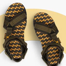 Men Sparx Men SS-202 Olive Yellow Floater Sandals Casual Sandal-image-2