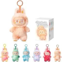 wengonvila Labubu Plush Toy with Hook – Collectible Bunny Character with Rainbow Smile - 18 mm image 5