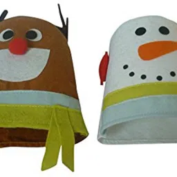 Christmas Snowman And Elk Toilet Roll Holder - Pack of Two Cotton Toilet Paper Holder-image-45