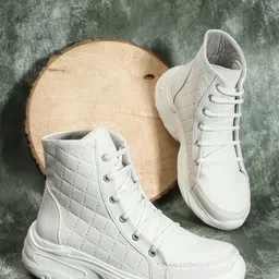 The Roadster Lifestyle Co. Women Textured Comfort Insole Mid-Top Lace-Ups Sneakers-51