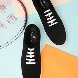 Roadster Men Black Solid Casual Sneakers-picture-18
