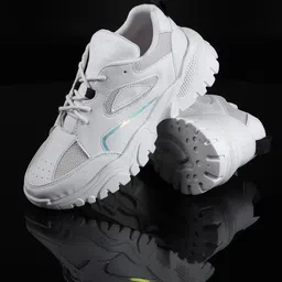 DEAS Women White Woven Design Sneakers-image-4