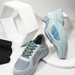 Fashion Victim Women Blue Woven Design Sneakers-picture-13