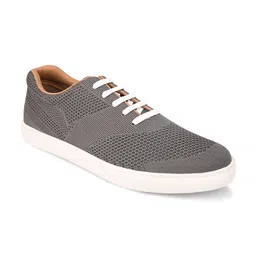 Roadster Men Grey Woven Design Sneakers-image-22