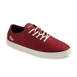NEEMANS Unisex Maroon Solid Sneakers-34