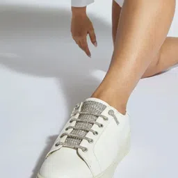 CAI Women Embellished Lace-Up Sneakers-image-72