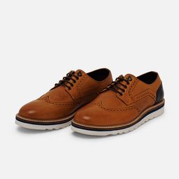 EZOK Men Textured Leather Antibacterial Comfort Insole Half Brogues-picture-25