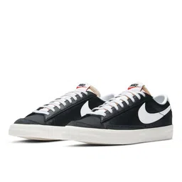Nike Men Black & White Blazer Low '77 Vintage Leather Sneakers-picture-8